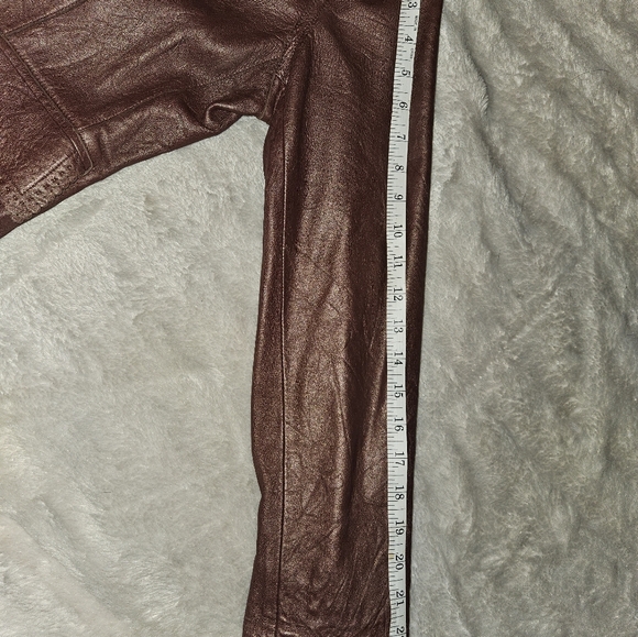Copper Colored Leather Jacket - Picture 9 of 9